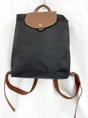 LONGCHAMP ロンシャン ル プリアージュ リュック デイパック バッグ sizeM/黒 ■■◎レディース