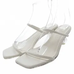 ルタロン Le Talon ミュール サンダル ハイヒール スクエアトゥ L ホワイト /YO18