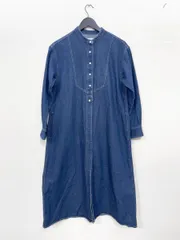 SHIPS any シップスエニィ デニム ブザム シャツ ワンピース sizeONE/青  ■■レディース