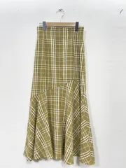 新品 PROPORTION BODY DRESSING プロポーションボディドレッシング サッカー チェック マーメイド スカート sizeS/イエロー  ■■レディース