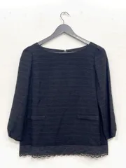 新品 BODY DRESSING Deluxe ボディドレッシングデラックス レース トップス ブラウス size38/M相当/黒  ■■レディースのサムネイル