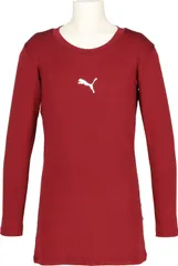 プーマ PUMA サッカー コンプレッション ジュニア クルーネック LS シャツ 子ども キッズ フットサル Tシャツ トップス 長袖 ロングスリーブ トレーニング 練習  660769 09 CORDOVAN