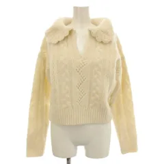 ザラ ZARA ニット 襟付き セーター 長袖 S 白 ホワイト /☆G