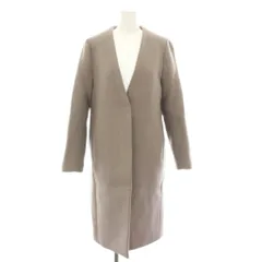 グリーンレーベルリラクシング ユナイテッドアローズ green label relaxing CS W/N ノーラペルコート ノーカラーコート アウター ウール 38 グレージュ 3525-199-0826 /YT