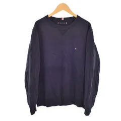 トミーヒルフィガー TOMMY HILFIGER スウェット トレーナー 長袖 L 紺 ネイビー ■ECD001