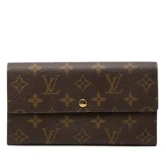 ルイ ヴィトン モノグラム ポシェット ポルト モネ クレディ M61725 ブラウン PVC レザー レディース LOUIS VUITTON【228-62412】