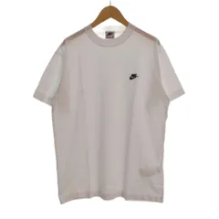ナイキ NIKE Tシャツ カットソー 半袖 無地 ロゴ刺繍 クルーネック M 白 ホワイト 黒 ブラック S0 MAR ■ECD001