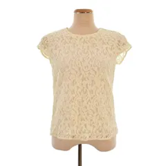 トゥモローランドコレクション TOMORROWLAND collection フレンチスリーブ レース カットソー 36 アイボリー ■ECD002