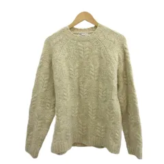 ザラ ZARA ニット セーター ベージュ L ケーブル編み クルーネック 長袖 /KK ■ECE003