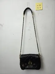 メトロシティ キルティング チェーン クロスバック ブラック