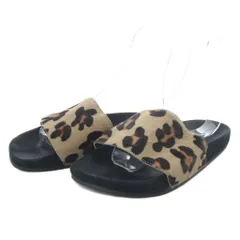 アディダス adidas フラットサンダル アディレッタ ADILETTE ハラコ レオパード ヒョウ柄 US5 ベージュ BB3109 /YO21