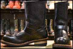 【8D 良品 17年】レッドウィング 2268 エンジニア 黒 ブラッククローム スチールトゥ プルオン ブーツ redwing HOPESMORE【GC368】