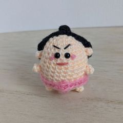 あみぐるみ お相撲さん ミニ 8 まわし濃いピンク どすこい力士