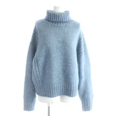 シンプリシテェ Simplicite ニット セーター 青 ブルー 長袖 タートルネック ラメ /AP