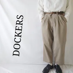 【2001年製】DOCKERS ドッカーズ ツータックチノパン ベージュ 00s アメカジ コットン アメトラ