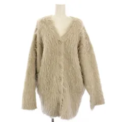 リエンダ rienda 24AW 2WAYロングシャギールーズニットカーデ カーディガン ニット 長袖 F ベージュ /TK