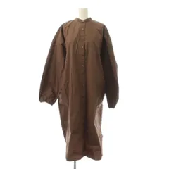 アーバンリサーチ URBAN RESEARCH ワンピース F 茶 無地 バンドカラー 長袖 /JP