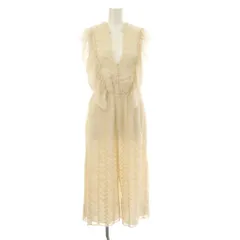 ザラ ZARA S ベージュ ワンピース ノースリーブ レース ロング丈 /JP