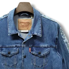 L リーバイス プレミアム Big E インディゴ サイドライン ロゴ トラッカー ジャケット