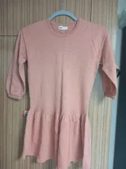 H&M ピンク色 3/4袖 ONE PIECE 130