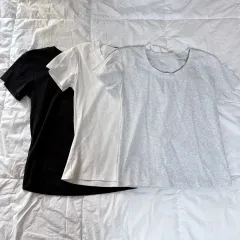 基本ベーシック Uネック 半袖Tシャツ 3枚 まとめ