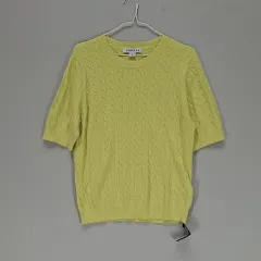 在庫商品 モルガン レディース90 半袖ニットTシャツ 2023 春夏 イエロー 03447