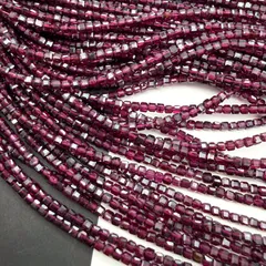 １連*大きめ*ロードライトガーネット*キューブカット＊約3.0ｍｍ*No.16101