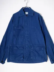 POST OVERALLSポストオーバーオールズ USA製 BDU-R JACKETインディゴ リネンコットン ミリタリージャケット【XS】【MJKA70993】