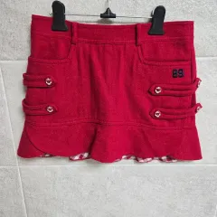 パーリーゲイツ レディース CHECK バイカラー ウール ゴルフスカート 0