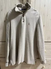 ポロ ラルフローレン ハーフジップアップ スウェット アイボリー