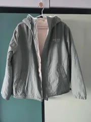 GUESS ゲス フード ファー 裏地 ジャケット カーキ色