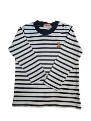 ミッキーハウス ストライプ 長袖Tシャツ 80 (状態良し)