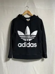 アディダス ビックロゴ トレフォイル フード付きTシャツ S