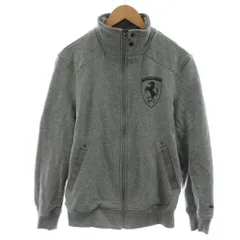 プーマ PUMA ジャケット スウェット 上着 S グレー 長袖 ジップアップ ロゴ /RR