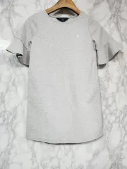 ポロ Ralph Lauren(ラルフローレン) キッズ フレア 半袖 ワンピース グレー