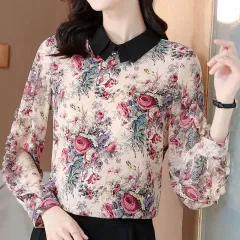 쎄샵 7189 フラワー シフォンワンピース ベージュ 55半 ONE PIECE