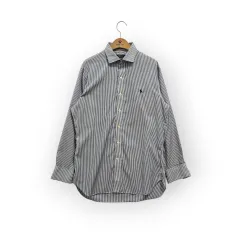 32 ／ 33 ポロ Ralph Lauren(ラルフローレン) ストライプ スリムフィット シャツ