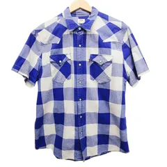 Levi's リーバイス ウエスタン半袖チェックシャツ サイズL コットン100% バングラデシュ アメカジ 古着