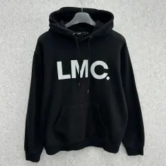 95 LMC メンズ ホログラム マーキング ルーズフィット フーディー