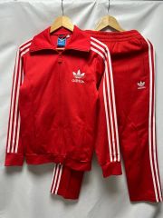 正規品/90 adidas アディダス ヨーロッパ レッド セットアップセット (トラックジャージ/ジャージ/パンツ)