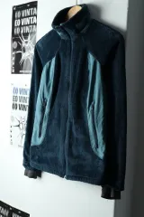 W(S-M) コロンビア ジップアップ ウィンドブレーカー アウター ジャケット フリース ブルー-15733