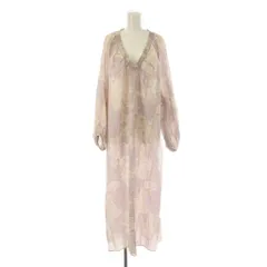 ザラ ZARA ワンピース カットソー ロング丈  M 紫 パープル 花柄 /LP ■MA