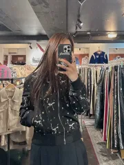 パーティス スパンコール 刺繍 クロップド ブルゾン ジャケット