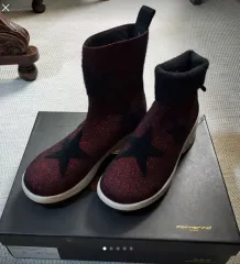 フォルナリーナ アンクルブーツ 235 素足 240 バーガンディ色