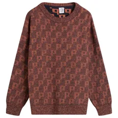ポーラー スケート カンパニー メンズ アウター ニット・セーター Polar Skate Co Pattern George Jumper Navy Orange ネイビーのサムネイル