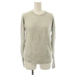 スローブ イエナ SLOBE IENA  ニット セーター アンゴラ F グレー 長袖 リブ編み ラウンドネック /JP