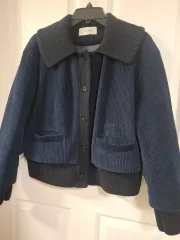 SJSJ ネイビー コーデュロイ ジャケットㅡ購入後、保管のみの新品ㅡ66～スレンダー77まで