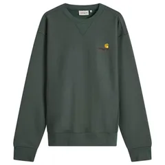 カーハート メンズ アウター パーカー・スウェット シャツ Carhartt WIP American Script Sweatshirt Kale Green グリーン