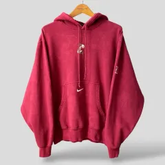 (M)ヴィンテージ NIKE センターロゴ スウェット フード付きTシャツ