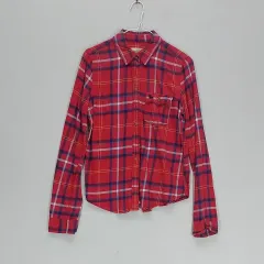 傷なし、Abercrombie アバクロンビー レディース95 シャツ 春 秋 レッド 01317